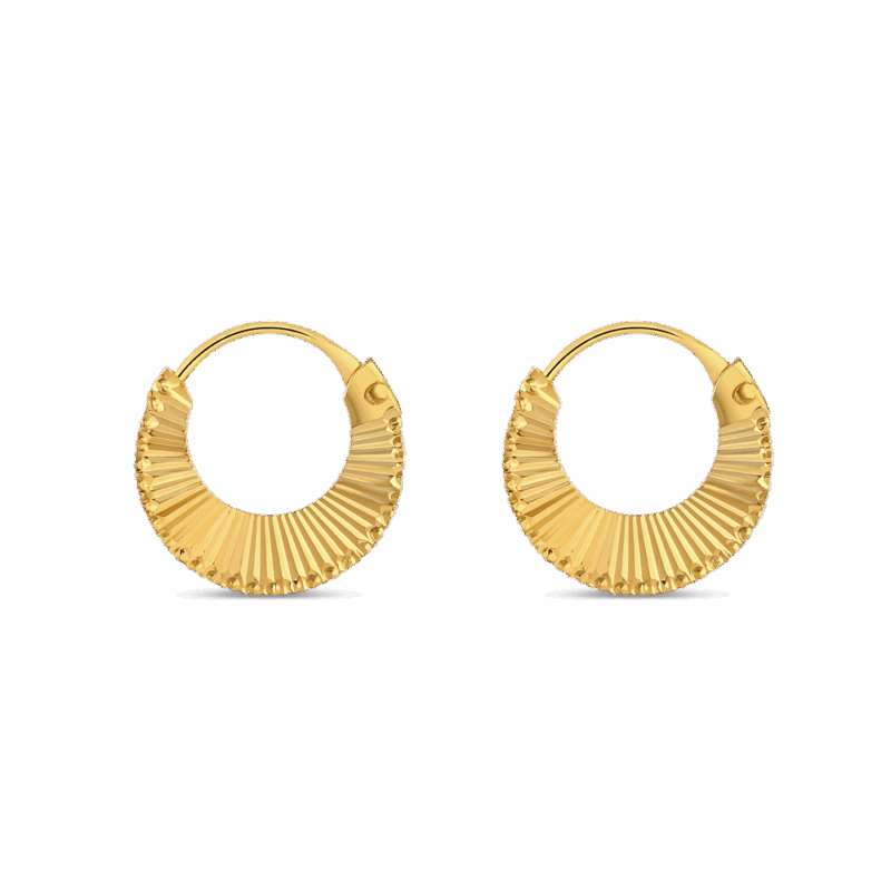 Korb-Ohrringe aus 22 Karat Gelbgold