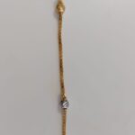 سوار من الذهب عيار 22 قيراط مع تشطيب روديوم | 7 بوصة سوار من الذهب عيار 22 قيراط مع تشطيب روديوم | 7 بوصة