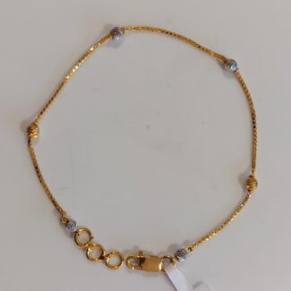 22ct Gold Bracelet with Rhodium finish | 7 Inches 22ct Gold Bracelet with Rhodium finish | 7 Inches