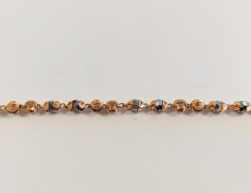 22ct Gold Perlenarmband für Damen | 7 Zoll