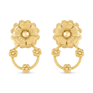 22ct Gold Rosettes Stud For Ladies