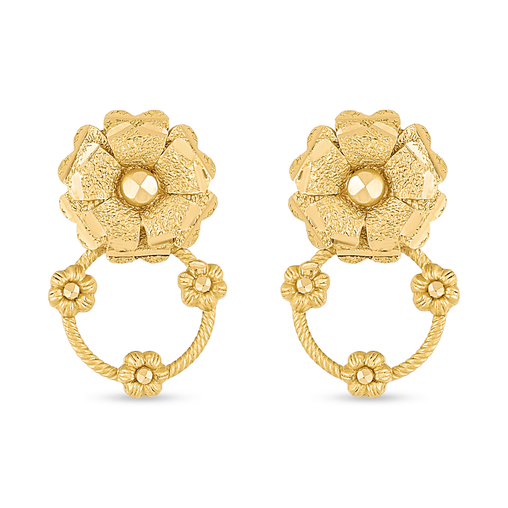 مسمار وردية ذهبي عيار 22 قيراط للسيدات مسمار وردية ذهبي عيار 22 قيراط للسيدات