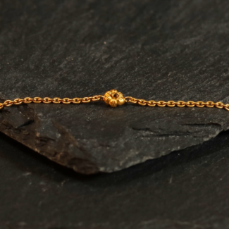 22ct Gold Single Rosette Flower Bracelet | 7 inches