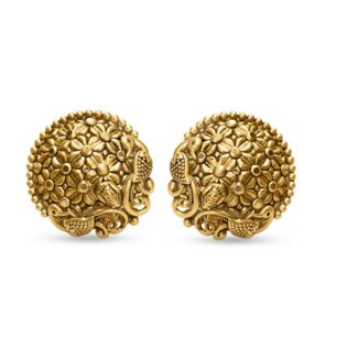 22ct Gold Antique Finish Stud Earring
