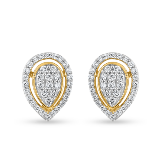 18ct Yellow Gold Pear Shaped Diamond Studs