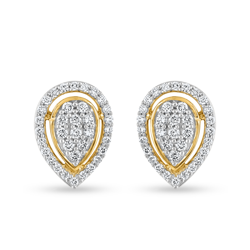 18ct Gelbgold Birnenförmige Diamant Ohrstecker 18ct Gelbgold Birnenförmige Diamant Ohrstecker