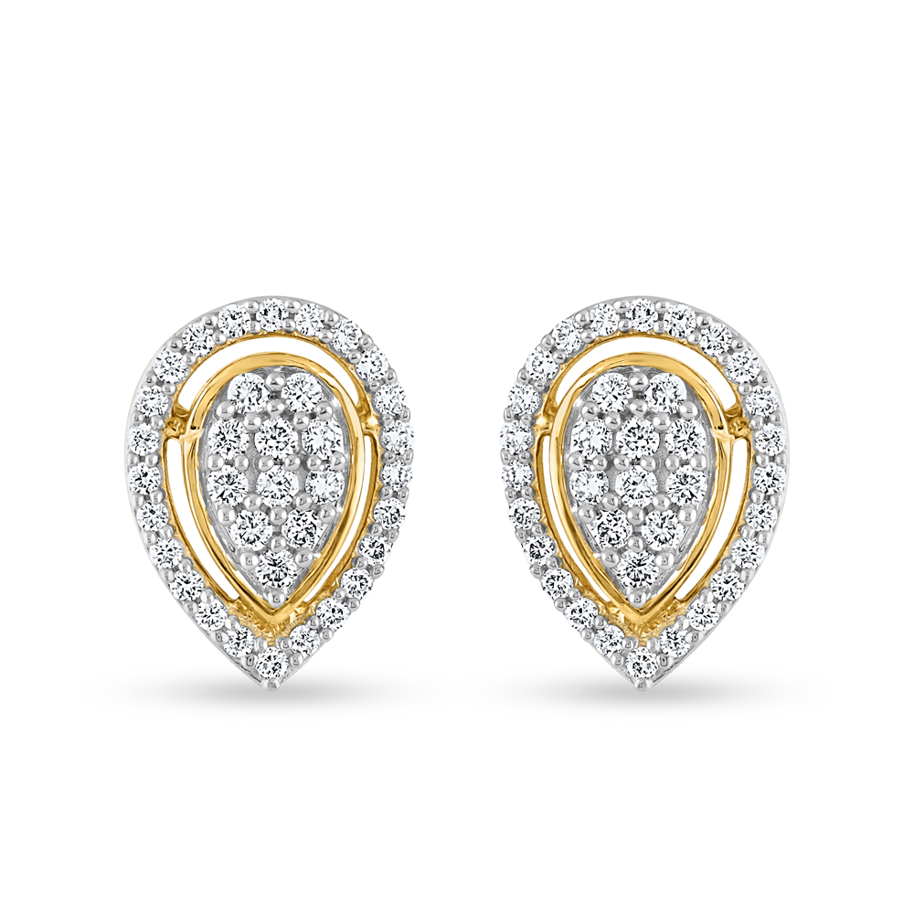 18 Ayar Sarı Altın Armut Şeklinde Pırlanta Çıtçıt 18 Ayar Sarı Altın Armut Şeklinde Pırlanta Çıtçıt