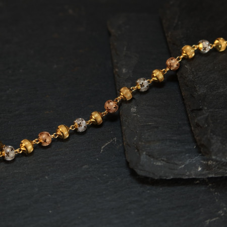 22ct Gold Bracelet with Rose Gold and Rhodium Finish 22ct Gold Bracelet with Rose Gold and Rhodium Finish