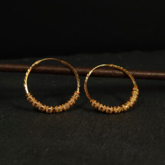 22ct Gold Diamond Cut Hoop Earring 22ct Gold Diamond Cut Hoop Earring