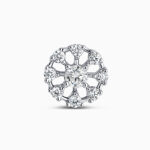 18ct White Gold Floral Diamonds Studs