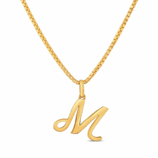22ct Gold Alphabet M Pendant 22ct Gold Alphabet M Pendant