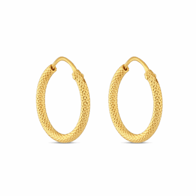 أقراط دائرية من الذهب المطروق 22 قيراط أقراط دائرية من الذهب المطروق 22 قيراط