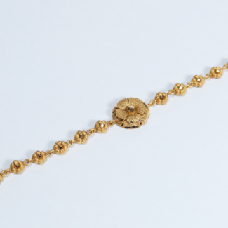 Rosette 22ct Gold Flower Bracelet | 7 Inches Rosette 22ct Gold Flower Bracelet | 7 Inches