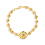 Rozet 22 Ayar Altın Çiçek Bileklik Onun İçin | 7 İnç Rozet 22 Ayar Altın Çiçek Bileklik Onun İçin | 7 İnç