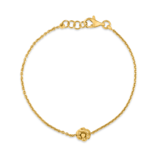 22ct Gold Rosette Flower Bracelet | 6.5 inches