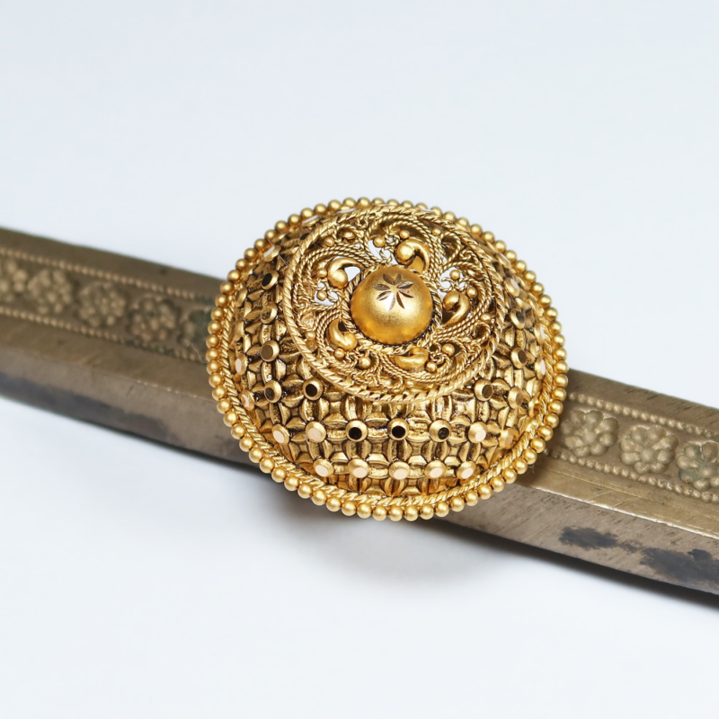 22 Ayar Altın Yuvarlak Şekilli Ayarlanabilir Yüzük 22 Ayar Altın Yuvarlak Şekilli Ayarlanabilir Yüzük