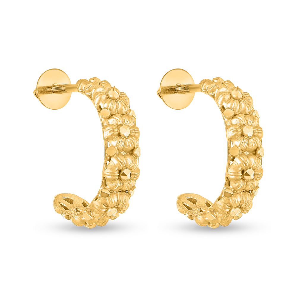 22 Ayar Sunrise Altın Rozet Yarım Halka Tarzı Küpe Çıtçıtları 22 Ayar Sunrise Altın Rozet Yarım Halka Tarzı Küpe Çıtçıtları