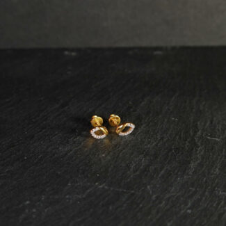 22ct Gold CZ Stones Studs