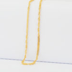 ذهب عيار 22 قيراط | سلسلة تموج ميلانو | 16 بوصة | سمك 0.5 مم ذهب عيار 22 قيراط | سلسلة تموج ميلانو | 16 بوصة | سمك 0.5 مم