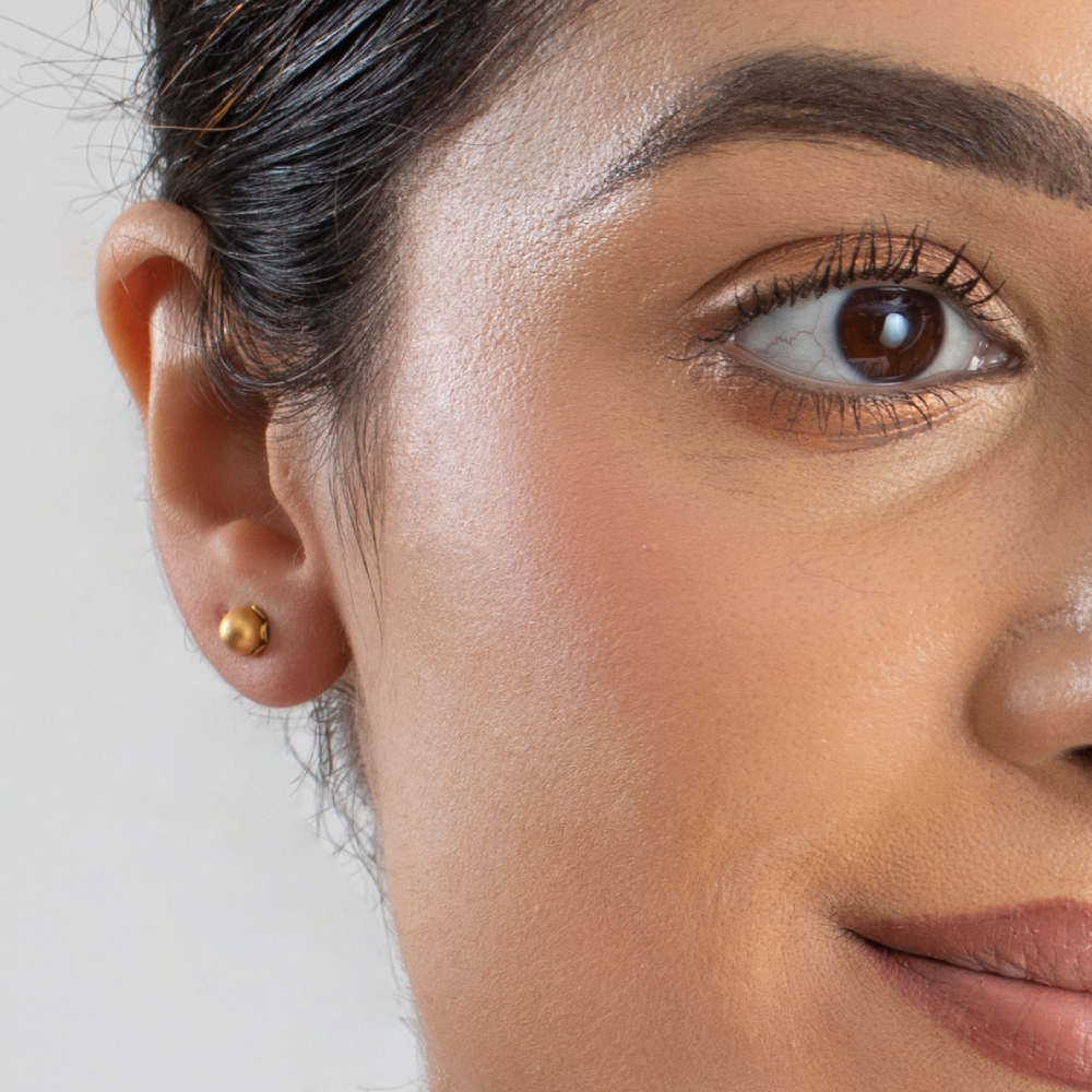 22 Ayar Altın Saplama Küpe | 6mm 22 Ayar Altın Saplama Küpe | 6mm