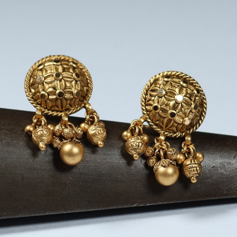 22 Ayar Altın Damlacıklı Küpe 22 Ayar Altın Damlacıklı Küpe