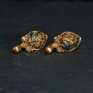 22ct Gold Armari Peacock Stud Earring 22ct Gold Armari Peacock Stud Earring