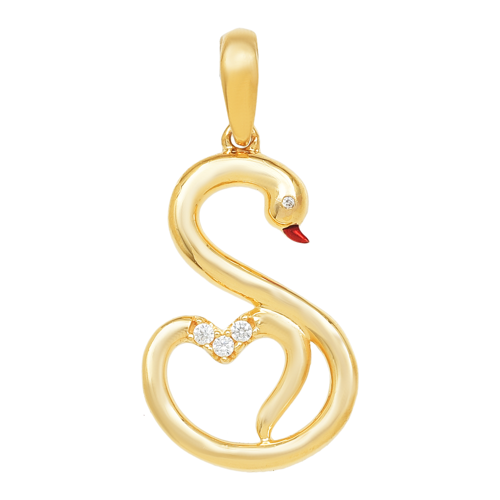 22 Ayar Altın Kuğu CZ Kolye 22 Ayar Altın Kuğu CZ Kolye