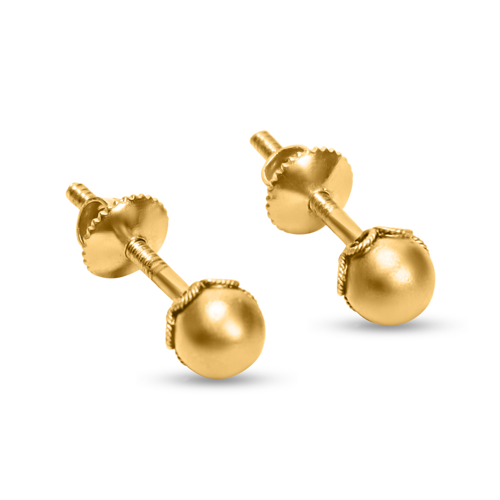 22ct Gold Antiker Ohrstecker | 5mm