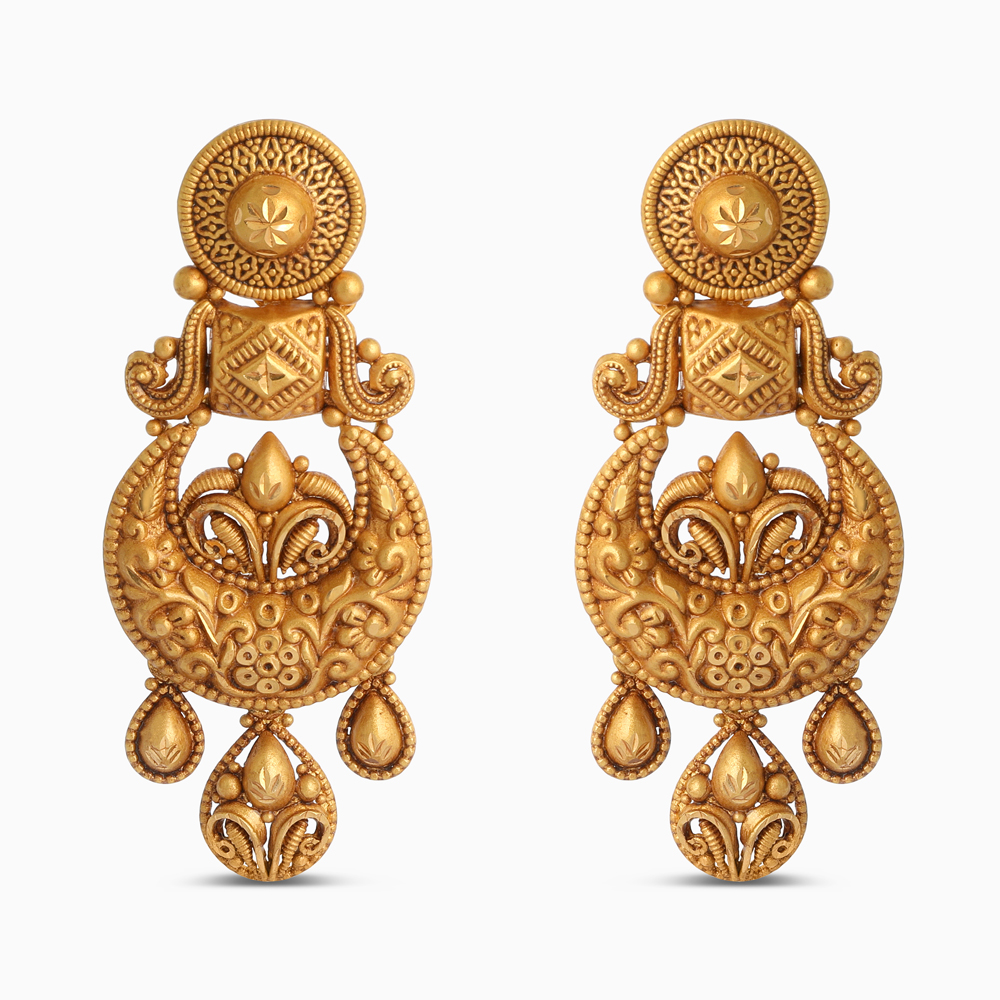 حلق متدلي من الذهب عيار 22 قيراط حلق متدلي من الذهب عيار 22 قيراط