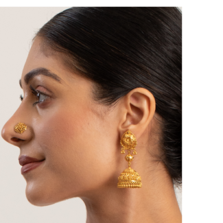 22ct Gold Handcrafted Nose Pin | Rosette Collection 22ct Gold Handcrafted Nose Pin | Rosette Collection