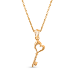 قلادة مفتاح القلب من الذهب عيار 22 قيراط قلادة مفتاح القلب من الذهب عيار 22 قيراط