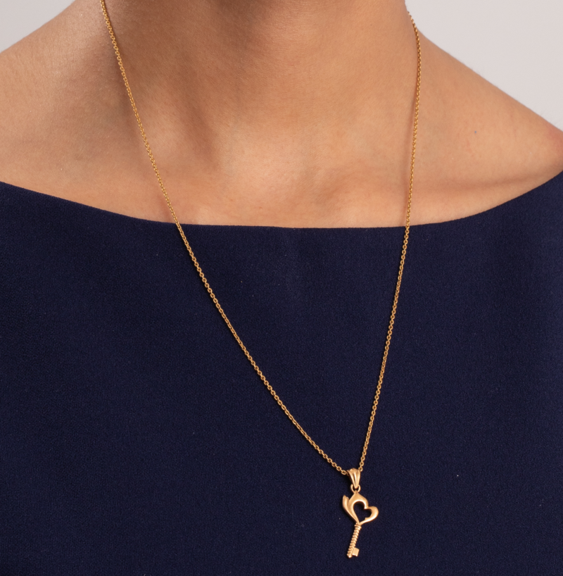 22 Ayar Gündoğumu Altın Kalp Anahtar Kolye | Fine Jewellery 22 Ayar Gündoğumu Altın Kalp Anahtar Kolye | Fine Jewellery