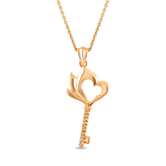 Heart Key Pendant in 22ct Sunrise Gold Heart Key Pendant in 22ct Sunrise Gold