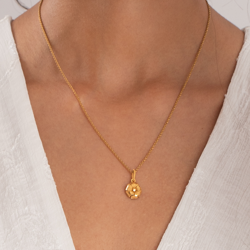 22 Ayar Gündoğumu Altın Kolye | 10mm 22 Ayar Gündoğumu Altın Kolye | 10mm