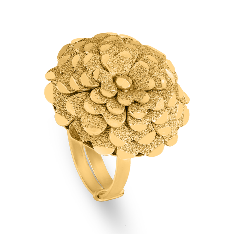 22ct Gold Fünf Schicht Ring für Sie | 22mm | Größe einstellbar 22ct Gold Fünf Schicht Ring für Sie | 22mm | Größe einstellbar