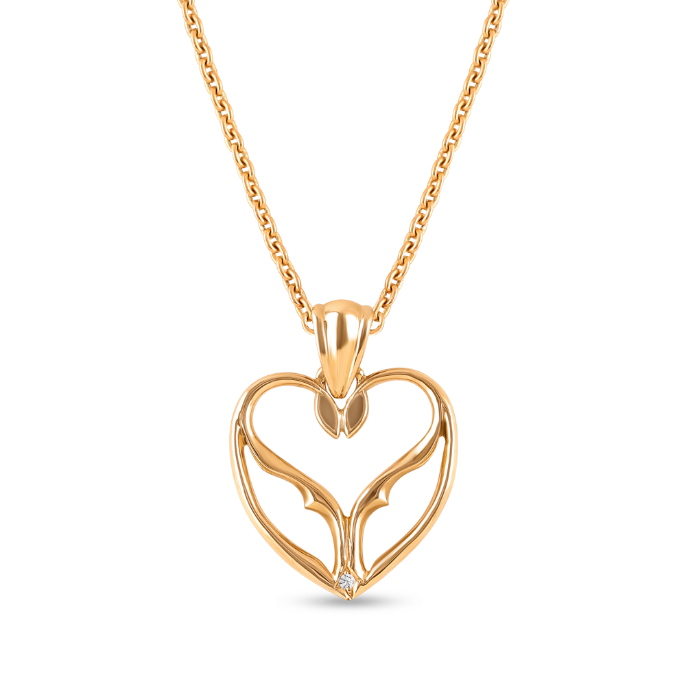 22 Ayar Altın Pırlanta Kalp Kolye 22 Ayar Altın Pırlanta Kalp Kolye