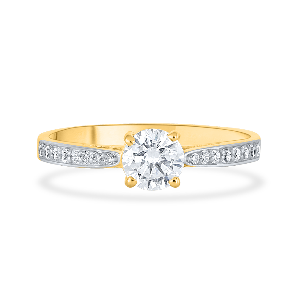 خاتم ذهبي عيار 22 قيراط ذهب CZ | مقاس K خاتم ذهبي عيار 22 قيراط ذهب CZ | مقاس K