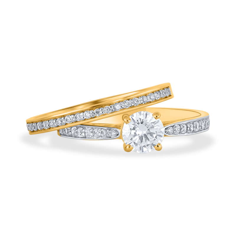22ct Gold CZ Ring | Größe K