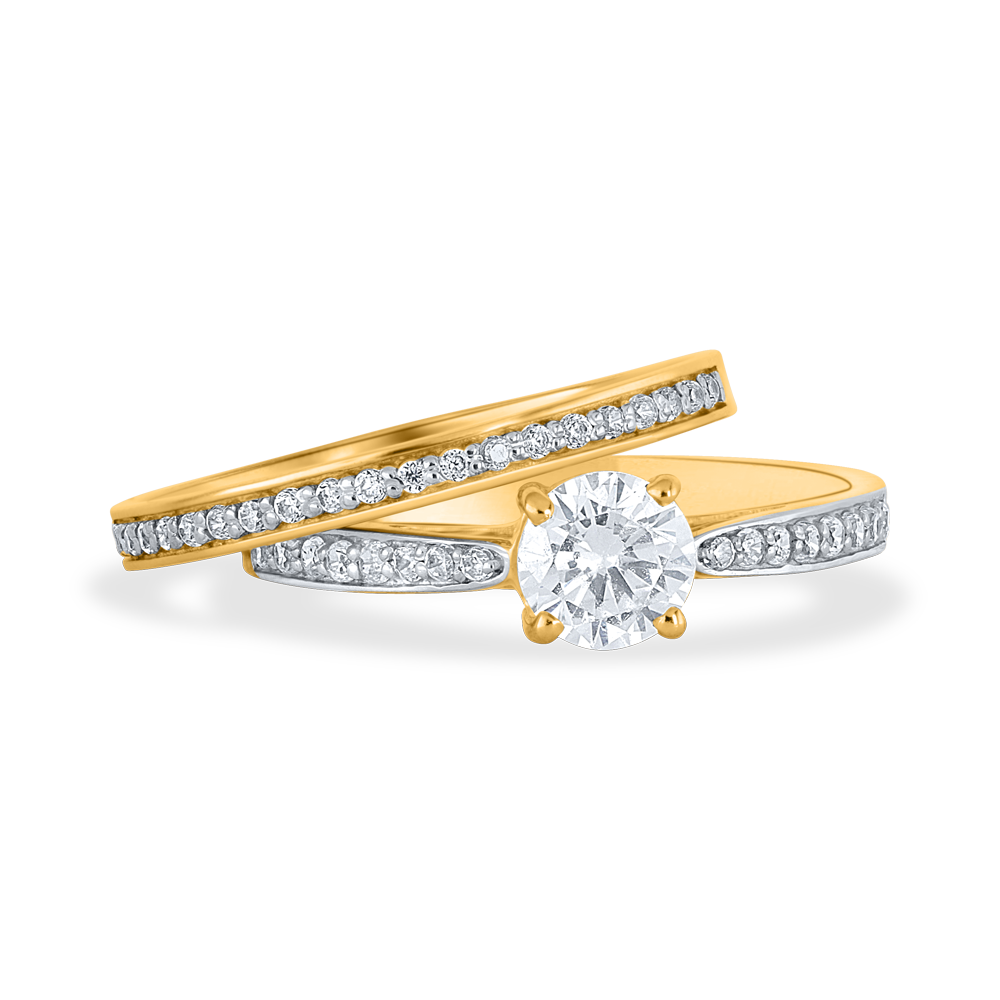 خاتم ذهبي عيار 22 قيراط ذهب CZ | مقاس K خاتم ذهبي عيار 22 قيراط ذهب CZ | مقاس K