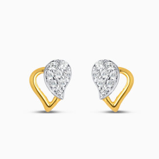 22ct Gold CZ Stone Stud Earring 22ct Gold CZ Stone Stud Earring