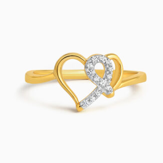 22ct Yellow Gold Heart Shaped CZ Ring | Size N 22ct Yellow Gold Heart Shaped CZ Ring | Size N