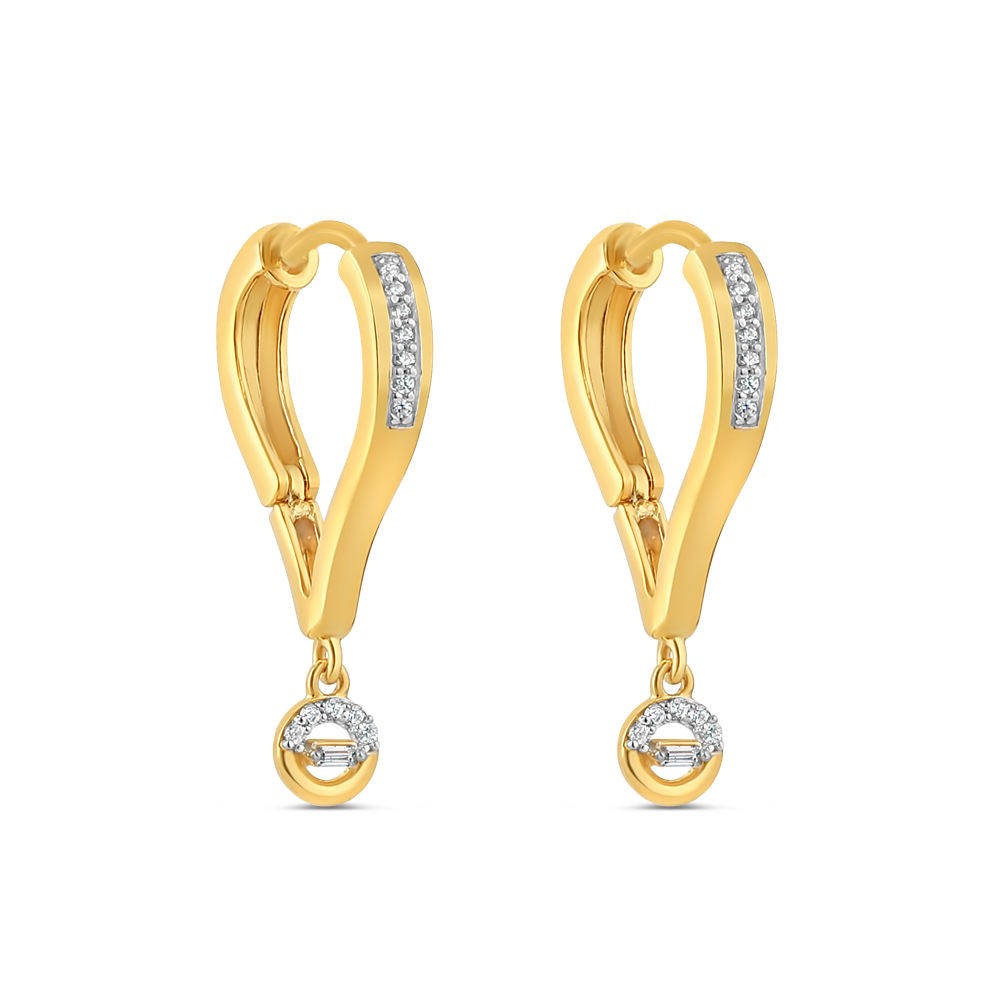 قرط دائرية مع قطرات قرط دائرية مع قطرات