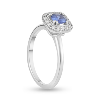 18ct Gold Ring with Diamond and Sapphire