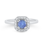 خاتم من الذهب عيار 18 قيراطاً مرصع بالألماس والياقوت الأزرق خاتم من الذهب عيار 18 قيراطاً مرصع بالألماس والياقوت الأزرق