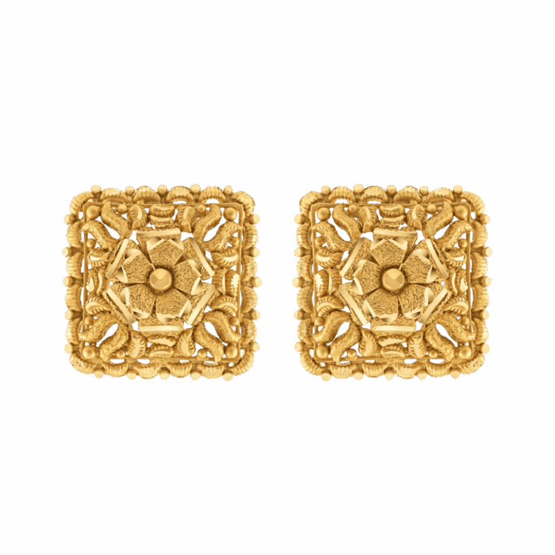 22ct Gold Stud Earring | Rosettes Collection 22ct Gold Stud Earring | Rosettes Collection
