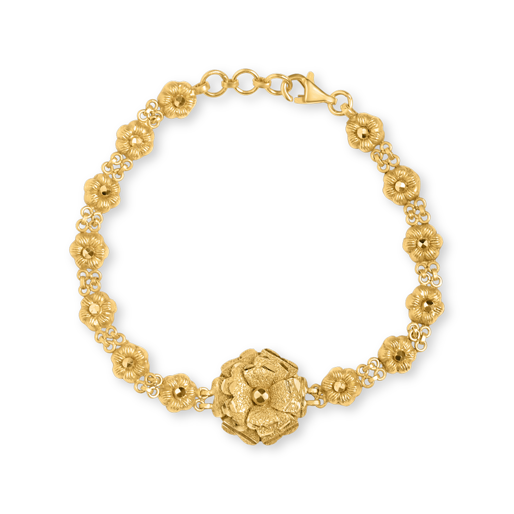 سوار من الذهب عيار 22 قيراط لها | 7 بوصة سوار من الذهب عيار 22 قيراط لها | 7 بوصة