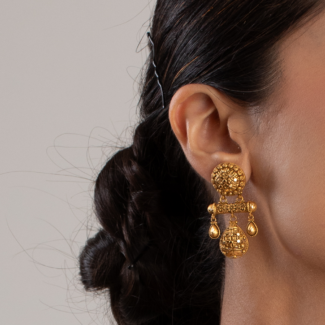 22ct Gold Timeless Drop Earrings