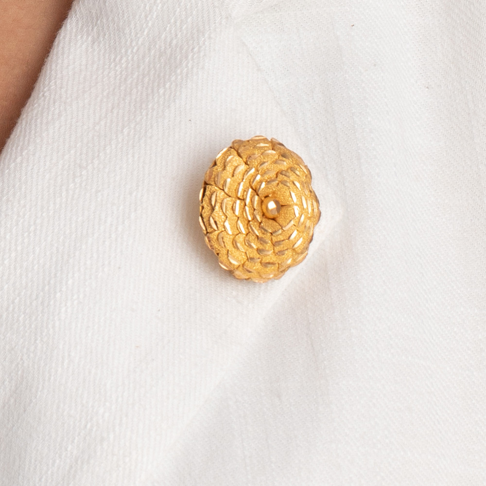 بروش ذهبي عيار 22 قيراط من الذهب عيار 22 قيراط | مجموعة الوردية بروش ذهبي عيار 22 قيراط من الذهب عيار 22 قيراط | مجموعة الوردية