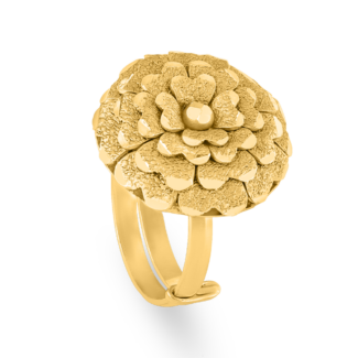 22ct Gold Four Layer Ring | 18mm | Size Adjustable 22ct Gold Four Layer Ring | 18mm | Size Adjustable