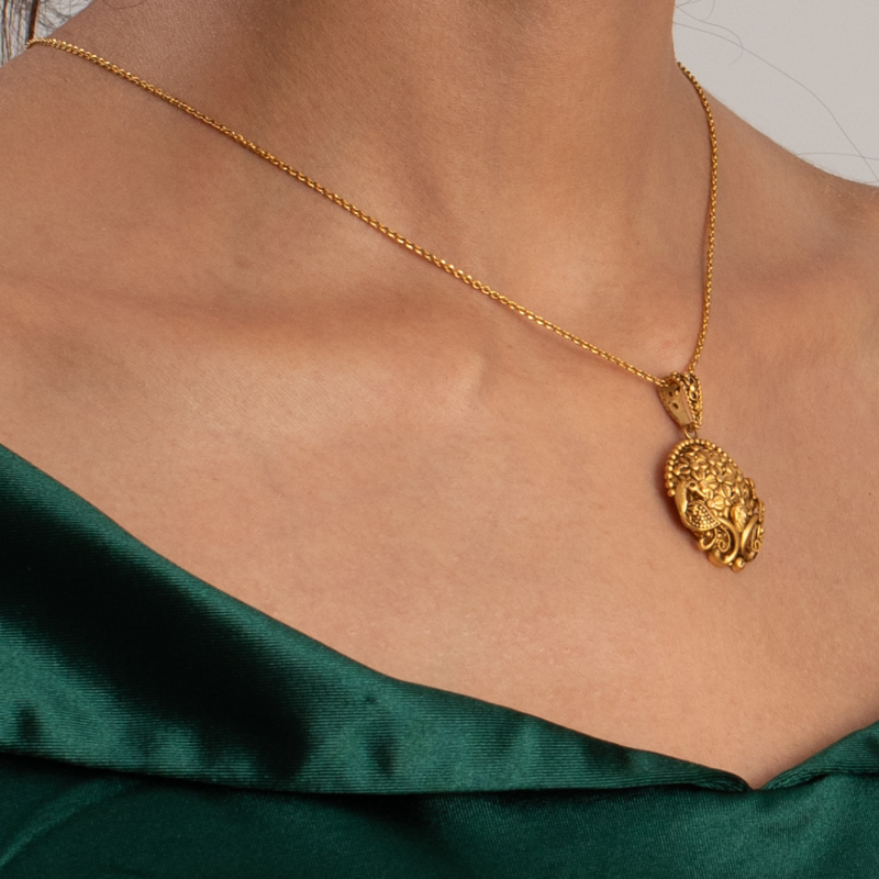 22ct Gold Runde Form Anhänger | Armari Collection